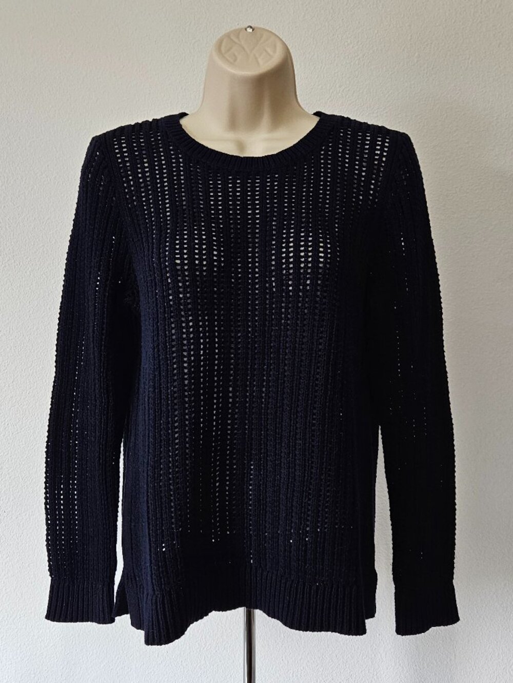 Talbots Long Sleeve Open Weave Knit Pullover Sweater - Picture 2 of 8